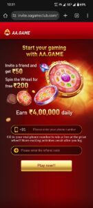 AA.GAME||AA.GAMEAPP||AA.APK||-GET BONUS Rs.200 AND FREE SPIN AND REWAD 2